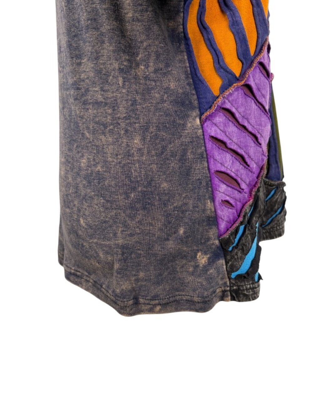 Rising International XL Handcrafted Patchwork Cutout Boho Top |100% Cotton Nepal - Picture 6 of 9